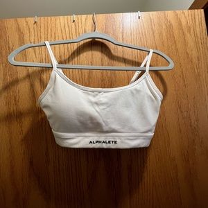 white sports bra